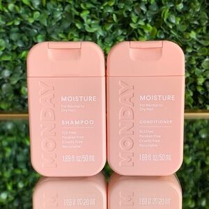 MONDAY Haircare MOISTURE Shampoo & Conditioner Set | NEW | Travel Size 50mL Each